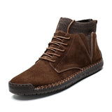 Men's Winter Handmade Stitching Warm Sock Ankle Boots