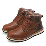 Men's Winter Microfiber Leather Slip Resistant Warm Lining Boots