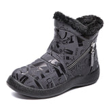 Women's Winter Boots 2021 Fashion Printing Zipper