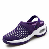 Women's Medium-heeled Casual Sandals Slippers Breathable Mesh Running Shoes