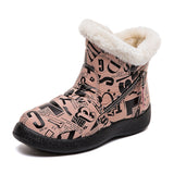 Women's Winter Boots 2021 Fashion Printing Zipper