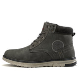 Men’s Winter Cow Leather Warm Lining Outdoor Casual Ankle Boots