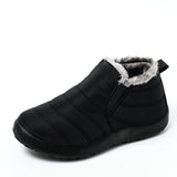 Men's Winter Waterproof Fabric Slip On Casual Ankle Boots