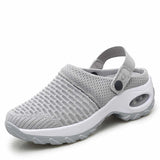 Women's Medium-heeled Casual Sandals Slippers Breathable Mesh Running Shoes