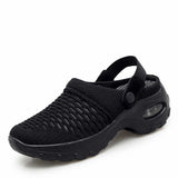 Women's Medium-heeled Casual Sandals Slippers Breathable Mesh Running Shoes