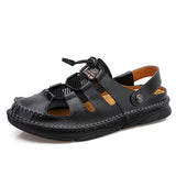 Men's Sandals Sewing Velcro Round Toe Shoes