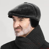 Winter Faux Fur Newsboy Hat