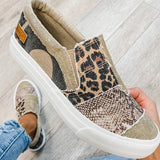 Women's Animal Print Canvas Slip-On Flats