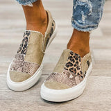 Women's Animal Print Canvas Slip-On Flats