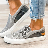 Women's Animal Print Canvas Slip-On Flats