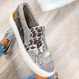 Women's Animal Print Canvas Slip-On Flats