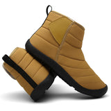 Men's Winter Hook Loop Slip-On Cloth Warm Lining High-Top Snow Boots