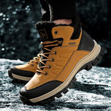 Men's Winter Thickened Plush Outdoor Anti Slip Warm Snow Boots