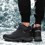 Men's Winter Thickened Plush Outdoor Anti Slip Warm Snow Boots