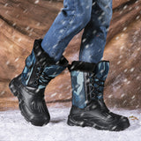 Men's Winter Waterproof High Top Camouflage Anti-Skid Snow Boots