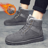 Men's Winter Non-slip Round Toe Lace-up Snow Boots