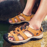 Men's Outdoor Leather Toe Cap Sandals