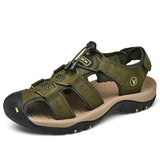 Men's Outdoor Leather Toe Cap Sandals