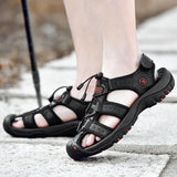 Men's Outdoor Leather Toe Cap Sandals