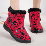 Women's Winter Boots 2021 Fashion Printing Zipper