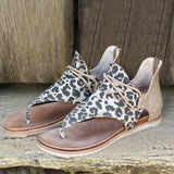 Women's Leopard Print Flat Sandals