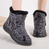 Women's Winter Boots 2021 Fashion Printing Zipper