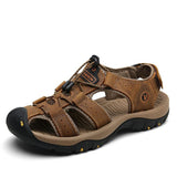 Men's Outdoor Leather Toe Cap Sandals