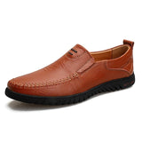 Men's Loafers & Slip-Ons Business Vintage British Office & Career Nappa Leather Walking Shoes