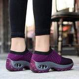 Women's flying knitting shoes, socks, fashion casual shoes