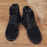 Men's Winter Non-slip Round Toe Lace-up Snow Boots