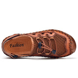 Men's Rubber Toe Cap Mesh Splicing Slippers Outdoor Water Sandals