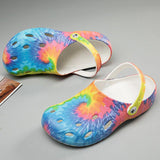 Women Casual Summer Flowers Pattern Comfortable Closed Toe Beach Sandals