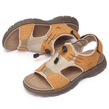 Men's Casual Leather Sandals Soft-soled Beach Shoes