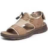 Men's Casual Leather Sandals Soft-soled Beach Shoes