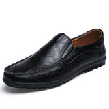 Men's Loafers & Slip-Ons British Daily  Leather Breathable Non-slipping Wear Proof Outdoor Walking Shoes