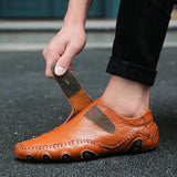 Men's Loafers & Slip-Ons Comfort Shoes Casual Daily Outdoor Leather Non-slipping Walking Shoes