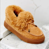 Winter Comfy Suede Casual Fashion Flat Snow Boots