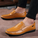 Men's Loafers & Slip-Ons British Daily  Leather Breathable Non-slipping Wear Proof Outdoor Walking Shoes