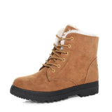 Women Pure Color Warm Winter Snow Boots