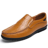 Men's Loafers & Slip-Ons British Daily  Leather Breathable Non-slipping Wear Proof Outdoor Walking Shoes